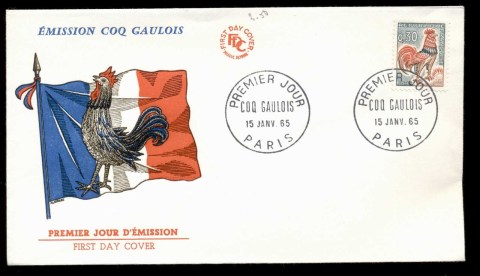 France-1965-Gallic-Cock-30c-FDC