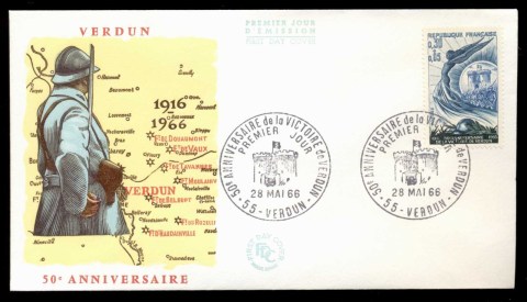 France-1966-50th-Anniversary-of-Verdun-FDC