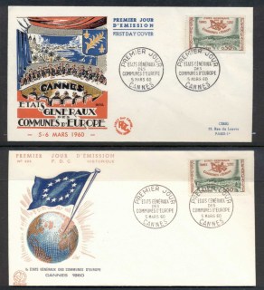 France-1966-Communes-dEurope-2xFDC