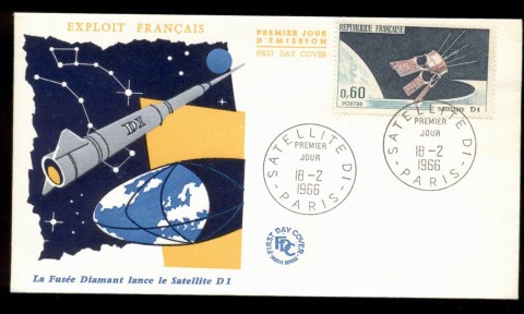 France-1966-D-1-Satellite-Launch-FDC