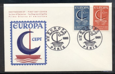 France-1966-Europa-Sailboat-FDC