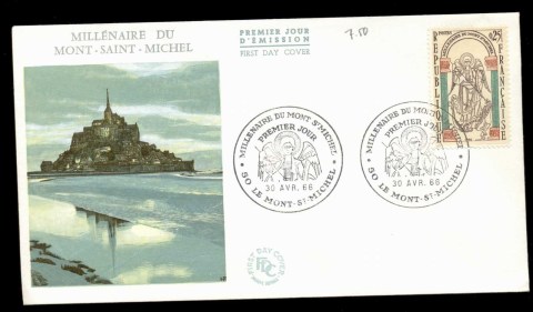 France-1966-Mont-Saint-Michel-Millenium-FDC