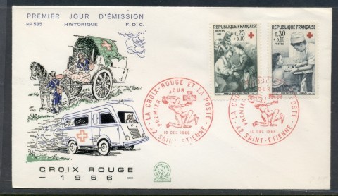 France-1966-Red-Cross-FDC