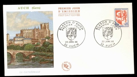 France-1966-Regional-Arms-Auch-FDC