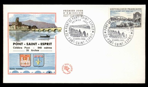 France-1966-Rhone-Bridge-FDC