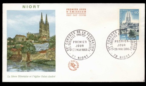 France-1966-St-Andrews-Sevre-River-Niort-FDC