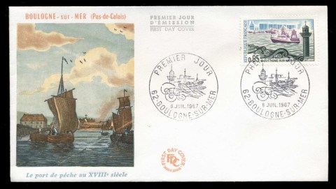 France-1967-Bologne-sur-Mer-Harbour-FDC