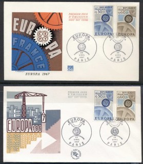 France-1967-Europa-2x-FDC