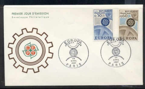 France-1967-Europa-Cogwheels-FDC