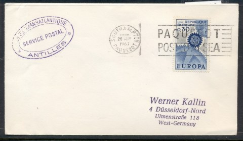 France-1967-Europa-Southampton-Paquebot-cover