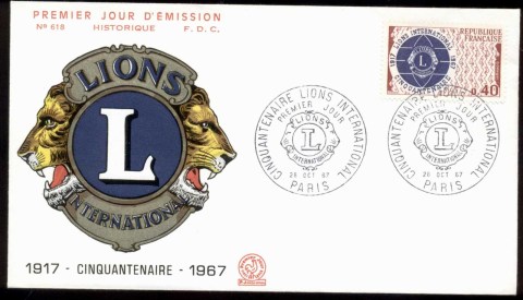 France-1967-Lions-Club-International-FDC