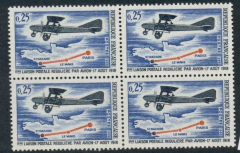 France-1968-Air-Post-Plane-blk4-MUH