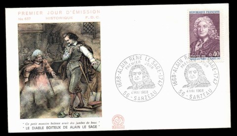 France-1968-Alain-Rene-Le-Sage-FDC