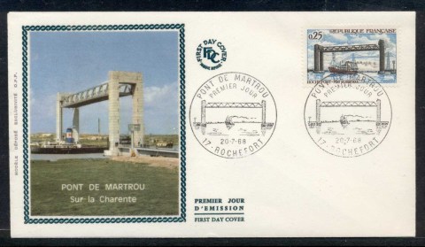 France-1968-Bridge-of-Martrou-FDC