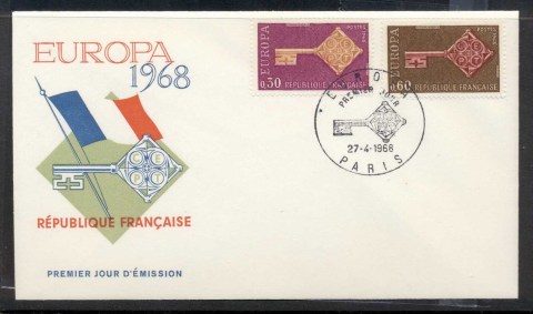 France-1968-Europa-Key-with-Emblem-FDC