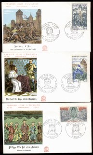 France-1968-French-History-3x-FDC