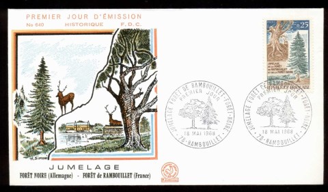 France-1968-Rambouillet-Black-Forest-FDC