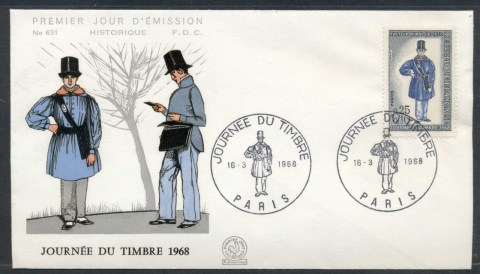 France-1968-Stamp-day-FDC