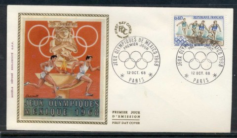 France-1968-Summer-Olympics-Mexico-FDC