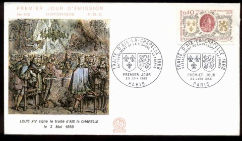 France-1968-Treaty-of-Aachen-FDC