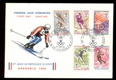 France-1968-Winter-Olympics-Grenoble-FDC