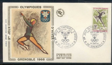 France-1968-Winter-Olympics-Grenoble-Figure-Skating-FDC