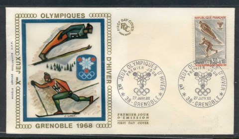 France-1968-Winter-Olympics-Grenoble-Skiing-FDC