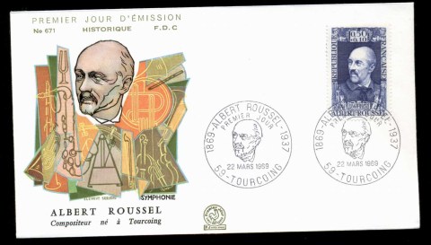 France-1969-Albert-Roussel-FDC