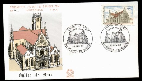 France-1969-Church-of-Brou-FDC