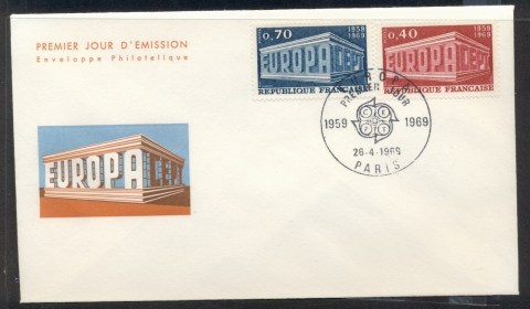 France-1969-Europa-Building-FDC