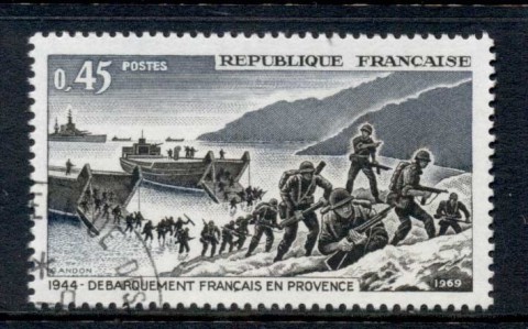 France-1969-French-American-Troops-landing-in-Provence-CTO