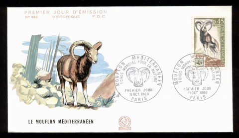 France-1969-Mediterranean-Mouflon-FDC