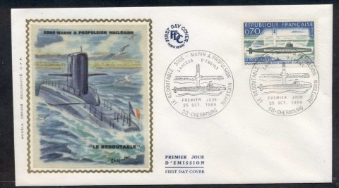 France-1969-Nuclear-Submarine-Redoutable-FDC