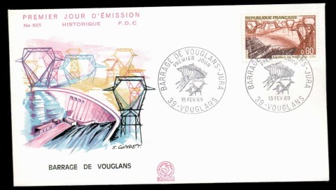 France-1969-Vouglans-Dam-FDC