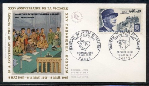 France-1970-25th-Anniversary-Of-End-of-WWII-FDC