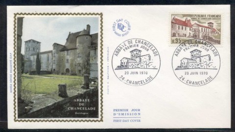 France-1970-Abbey-of-Chancelade-FDC