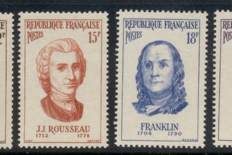 France-1956-Famous-Men-who-lived-in-France-MUH