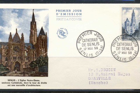 France-1958-Senlis-Cathederal-FDC