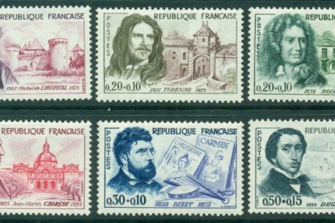France-1960-Famous-Men-Red-Cross-6-MLH-Lot24594