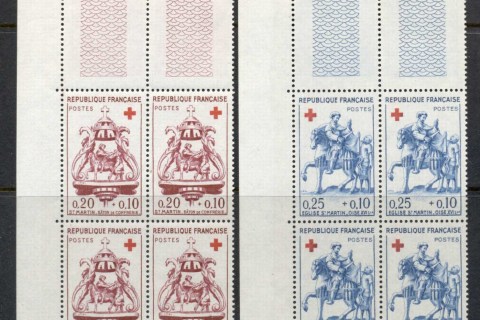 France-1960-red-Cross-blk4-MUH