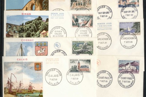 France-1961-Views-7x-FDC