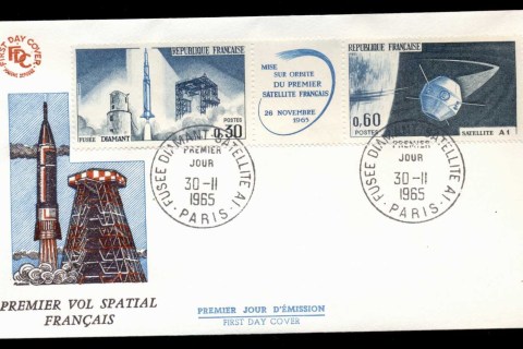France-1965-A-1-Satellite-Launch-FDC