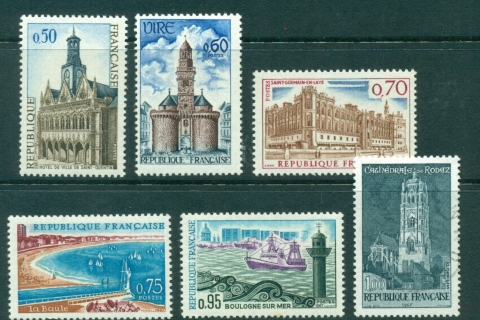 France-1967-Views-6-7-MUH-FU-Lot29083