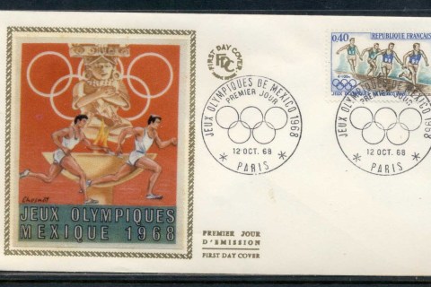 France-1968-Summer-Olympics-Mexico-FDC