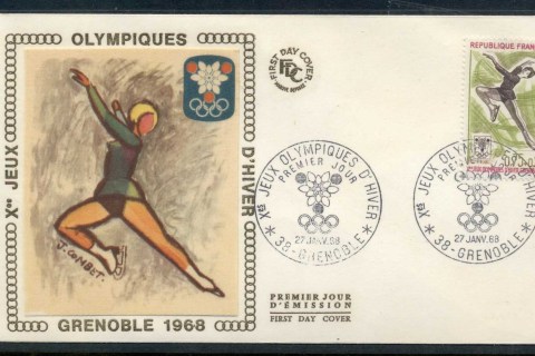 France-1968-Winter-Olympics-Grenoble-Figure-Skating-FDC