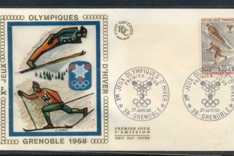 France-1968-Winter-Olympics-Grenoble-Skiing-FDC