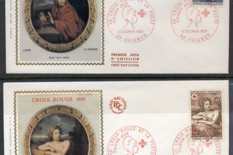 France-1969-Red-Cross-2xFDC