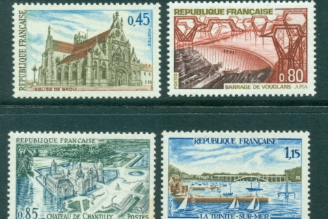 France-1969-Views-4-85c-tone-spot-MUH-Lot29097