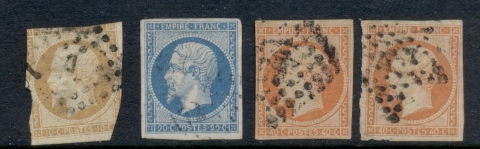 France-1853-60-Napoleon-III-Asst-faults-FU