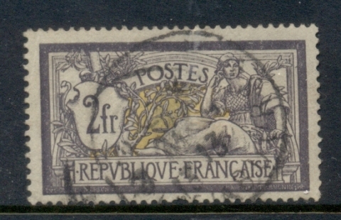 France-1900-29-Type-Merson-2f-Violet-yellow-thin